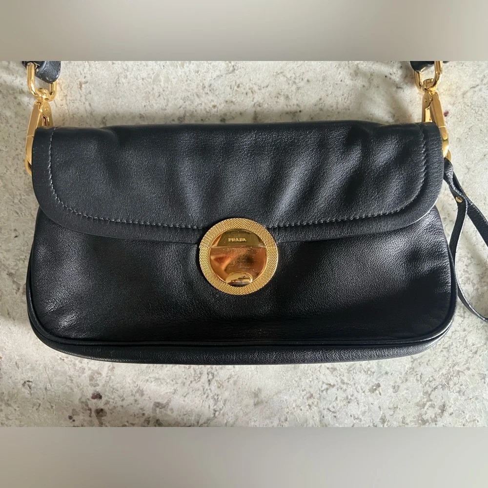 Prada Black Leather Shoulder Bag - Picture 3 of 7